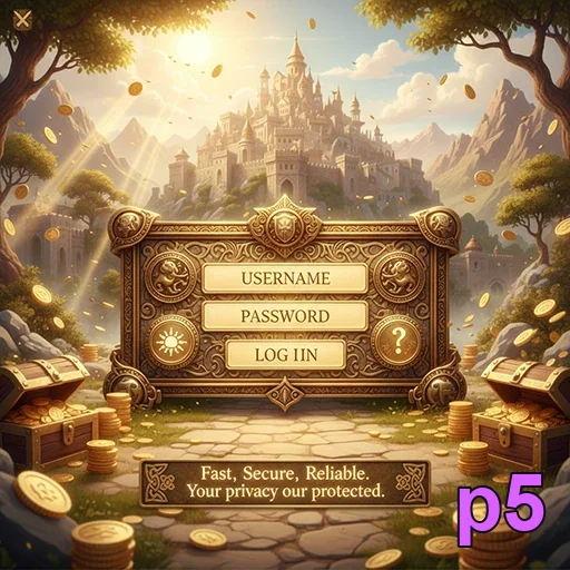 Tela de login seguro no link oficial p5 mobile